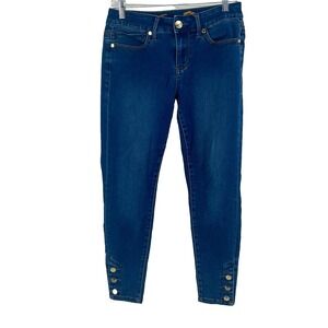 Seven7 Women's Jeans Blue Size 8P Skinny Straight Leg Stretch Mid Rise 29" Denim